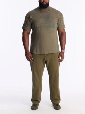 NWT Nova Men Men's Straight Be Pleated Cotton Jeans - Olive Green - 40
